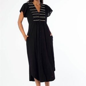 LOVESTITCH Finley Midi Dress - Black, Medium